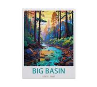 Big Basin State Park,Jigsaws Puzzles 1000 Pieces Teens Kids Jigsaw Entertainment Toys Brain Challenge Puzzle(50x70cm)-EE79