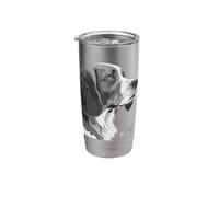 Big Beagles Squad, Cool Black & White Beagle Head Portrait Stainless Steel Insulated Tumbler