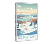Big Bear California Travel Poster Canvas Poster for Home Decor Gift