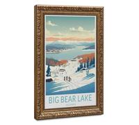 Big Bear California Travel Poster Canvas Poster for Office Decor Gift
