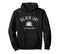 Big Bear Lake My Happy Place Funny Boating Camping Fire Pit Pullover Hoodie