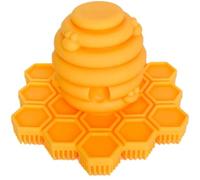 Big Bee, Little Bee - Original ScrubBee, 100% Silicone Childrens Bath Scrubber, Promotes Effective Independent Hand & Body Washing, As Seen on Shark Tank (Marigold)