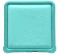 Big Bee, Little Bee - SoftShell Reusable Silicone Food Storage Container with Lid, Easy to Clean, Lays Flat, Snaps Closed, Microwave, Freezer & Dishwasher Safe, As Seen on Shark Tank (Aqua)