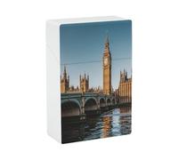 Big Ben and Houses of Parliament Riverside Cigarette Case Stylish Lightweight Pocket Holder Case for Smoke Waterproof Cigarette Dispenser Cigarettes Accessories for Outdoor Camping Hiking