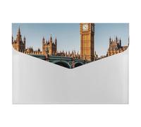 Big Ben and Houses of Parliament Riverside File Organizer for Office,6 Pockets Expanding File Folder, Portable Accordion Folders for Desktop, Waterproof Paper Bill Receipt Organizer for Business