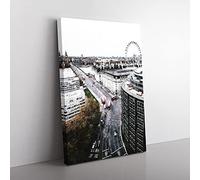 Big Ben and The London Eye Canvas Wall Art Print 30x20 Inch