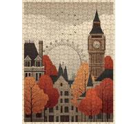 Big Ben Architecture Jigsaw Puzzle 2000 Piece, Puzzles for Adults 2000, The Impossible Challenge, Jigsaw Puzzle Games Classic Educational, Wooden Puzzles, for Home Wall Decoration Gift FNKL1-229