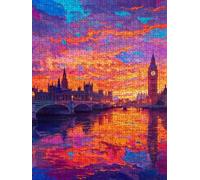 Big Ben Bridge Jigsaw Puzzles for Adults 5000, 5000 Piece Jigsaw Puzzles, Classic Educational Jigsaws, Impossible de Assemble Handmade, Challenging Puzzle, Fun Family Activities FNKL0-230
