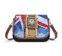 Big Ben British Flag Women's Crossbody Bag Fashion Shoulder Handbags Message Tote Bag with Adjustable Strap