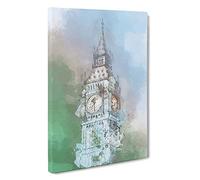 Big Ben Design Canvas Print | Gallery Wrapped 30mm Frame Wall Art | 30x20 inches | Ready to Hang | Abstract Picture | Living Room Bedroom Lounge Office