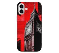 Big Ben English Flag Printed Phone Cover Case Compatible with iPhone 16/16 Plus/16 Pro/16 Pro Max/16 E Funny Lightweight TPU Phones Protector