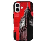 Big Ben English Flag Printed Phone Cover Case Compatible with iPhone 16/16 Plus/16 Pro/16 Pro Max/16 E Funny Lightweight TPU Phones Protector