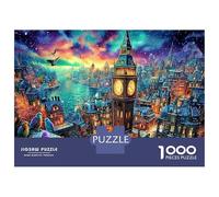 Big Ben Fantasy Skyline 1000pc Premium Jigsaw Puzzle Landmark Art Puzzle for Adults Recycled Cardboard Family Puzzle Lovers Brain Training Holiday Activity Office Break 70x50cm/1000pc