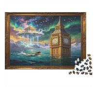 Big Ben Fantasy Underwater Scene 1000 Piece Jigsaw Puzzle Paper for Adults Night Sky Magic Puzzle Game for Family Focus and Relax Gift 38x26cm/1000pcs