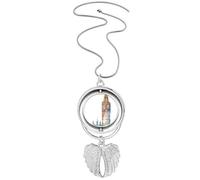Big Ben in Britain Art Deco Fashion Pendant Angel Wings Rotating Necklace Jewelry