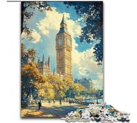 Big Ben in London Jigsaw Puzzles for Teenagers 1000 Piece Puzzle, Challenging Game Toys Every Piece Is Unique - Challenging Family Fun Game (26x38cm)