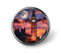 Big Ben in London United Kingdom Round Brooches Colorful Fashion Button Pins Badge for Backpacks Shirts Scarf