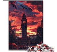 Big Ben in The Evening Sun Adult Jigsaw Puzzles 1000 Pieces Jigsaw Puzzles Family Activity, Brain Teaser, Home Decor, size 38x26cm