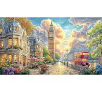 Big-Ben Jigsaw Puzzle 1000 Pieces Recycled Paper Educational Games Great Gift Idea for Adults and Kids Age 12 Years Up Beautiful Decoration Puzzle 38x52/1000pcs