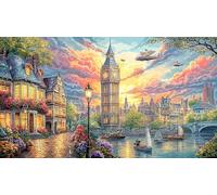 Big-Ben Jigsaw Puzzle 1000 Pieces Recycled Paper Educational Games Great Gift Idea for Adults and Kids Age 12 Years Up Beautiful Decoration Puzzle 70x50/1000pcs