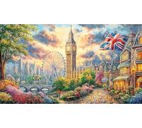 Big-Ben Jigsaw Puzzle 1000 Pieces Recycled Paper Educational Games Great Gift Idea for Adults and Kids Age 12 Years Up Beautiful Decoration Puzzle 70x50/1000pcs