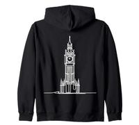 Big Ben Line Art Londoner Zip Hoodie