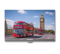 Big Ben London City Metal Business Card Holder Name Cards Case | Professional Slim Wallet Organizer Portable Pocket Purse for Men Women