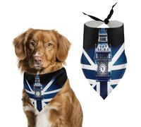 Big Ben London England Cute Dog Bandana Triangle Adjustable Washable