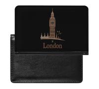 Big Ben London Leather Passport Holder ID Card Protector Portable Cover Case Travel Wallet for Men Women