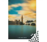 Big Ben London River, 1000 Piece Paper Jigsaw, 52x38cm/1000pcs | For quiet time before New Year: Adult jigsaw puzzle with 1000 pieces; for family downtime during the festive period.