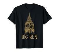 Big Ben London Unique Hand Drawn Art T-Shirt