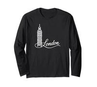 Big Ben, London, United Kingdom Signature Heart Art Souvenir Long Sleeve T-Shirt