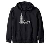 Big Ben, London, United Kingdom Signature Heart Art Souvenir Zip Hoodie