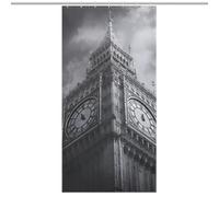 Big Ben London White And Black Bathroom Shower Curtain Waterproof Bath Liner with Hooks And Grommets Home Decor