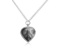 Big Ben London White And Black Urn Necklace for Ashes Pet Dog Cat Cremation Jewellery Alloy Memorial Keepsake Pendant