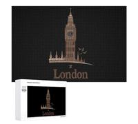 Big Ben London Wooden Puzzle Letter on Back Adults Difficult Jigsaw Puzzles for Home Decor Birthday Gift