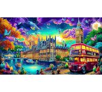 Big-Ben-Palace-of-Westminster-London Puzzle Game 1000 Piece Recycled Paper Impossible Hard Difficult Challenging for Women, Gifts for Men for Decompression 38x26/1000pcs