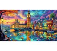 Big-Ben-Palace-of-Westminster-London Recycled Paper Puzzle Game 1000 Piece Educational Game Challenge Fun Present & Activity for Home Great Gift Idea for Women, Gifts for Men 38x52/1000pcs