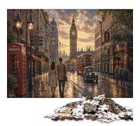 Big Ben Street View Wooden Jigsaw Puzzle 1000 Pieces, Wood Art Gift