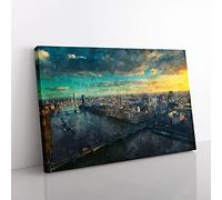 Big Ben & The London Skyline Canvas Wall Art Print 30x20 Inch