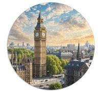 Big Ben, UK 1000 Pieces Jigsaw Puzzle 12 Years And Up Round Jigsaw Puzzle Fun Challenging Family Game Stress Reliever Expert Skill Level 1000pcs (67.5x67.5cm)