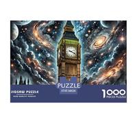 Big Ben, UK 1000 Pieces Portable Jigsaw Puzzle Age 3+ Cool Collage Effect, Fun Details, Educational, Challenging 38x26cm/1000pcs