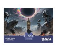 Big Ben, UK 1000 Pieces Portable Jigsaw Puzzle Age 3+ Cool Collage Effect, Home Decoration, Educational, Challenging 70x50cm/1000pcs