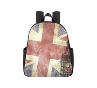 Big Ben Union Jack Flag School Backpacks 12.40x5.12x14.17inch Traveling Backpack Multipurpose Casual Daypack Business Travel School,Office