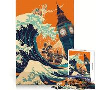 Big Ben Wave 1000 Pieces Puzzles for Adults Analytical Skill Tranquil Pastime Tight Join Festive Present (50x75cm)
