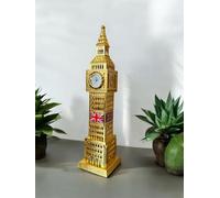 Big Ben With Clock gold metal bigben .london souvenire gold metal bigben (gold with flag, Large)