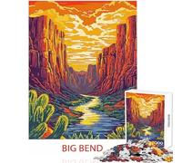 Big Bend National Park 1000 Piece Jigsaw Puzzle for Teenagers Support Memory Strength And Retention Gentle Calm Leisure Activity (38X26cm)