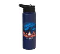 Big Bend National Park Night Camping Scene Stainless Steel Insulated Water Bottle