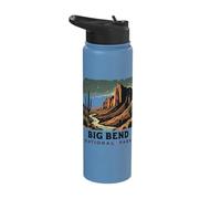 Big Bend National Park Night Sky Mountains Stainless Steel Insulated Water Bottle