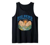 Big Bend National Park Retro Canyon Sun River Hiking Camping Tank Top